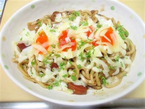 カレーリメイク☆とろけるチーズカレーうどん